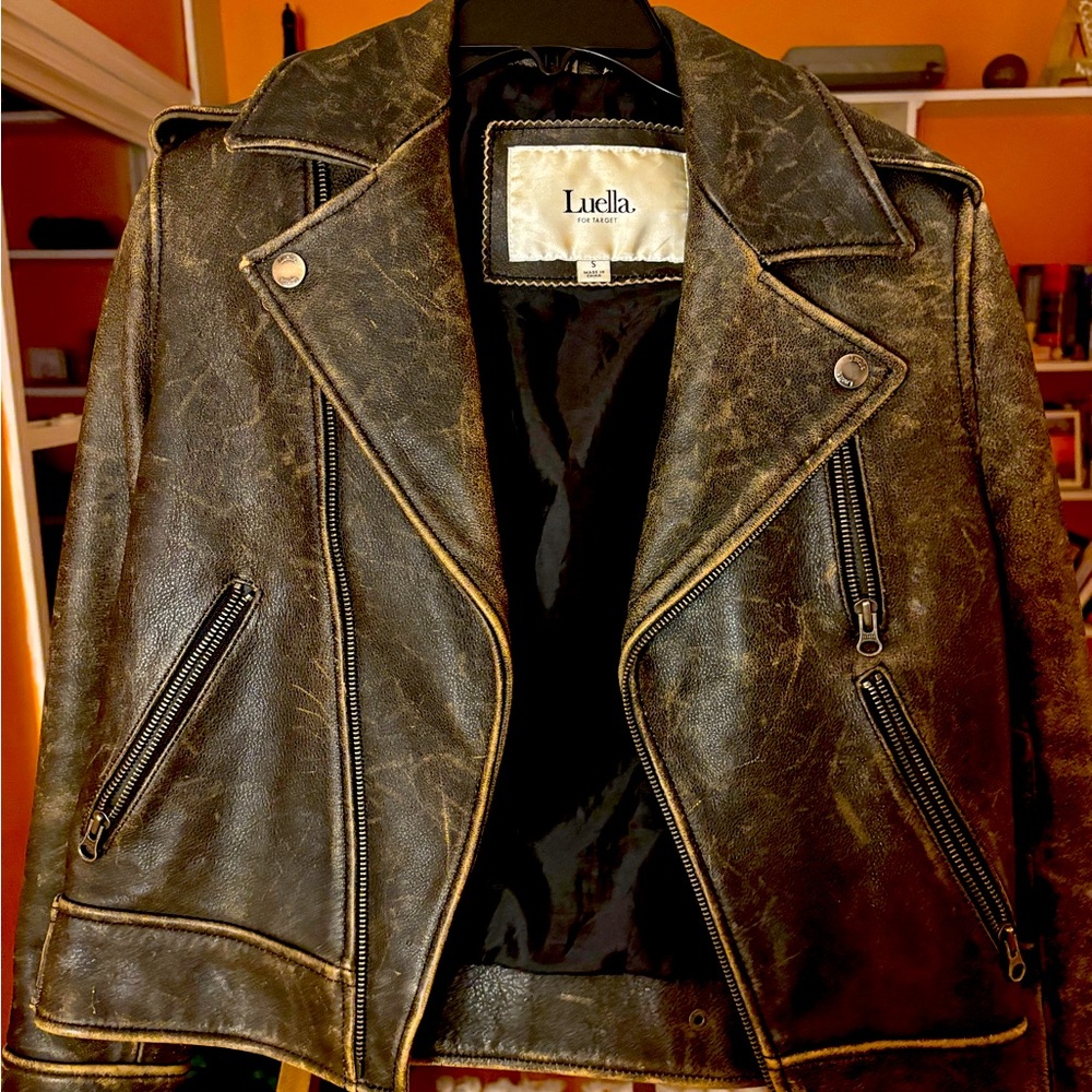 Luella by Target well loved leather jacket